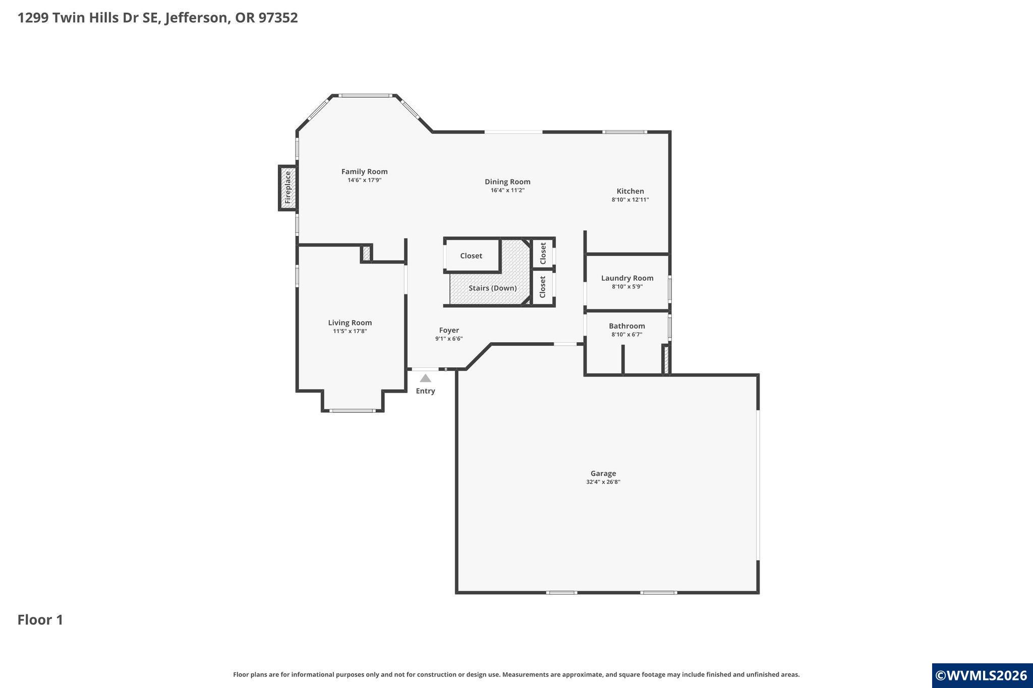 1299 Twin Hills Road Southeast Jefferson, OR 97352 - Photo 45 of 47 a picture of a floor plan