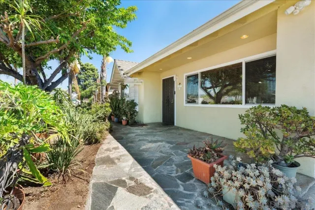 a view of a backyard of the house