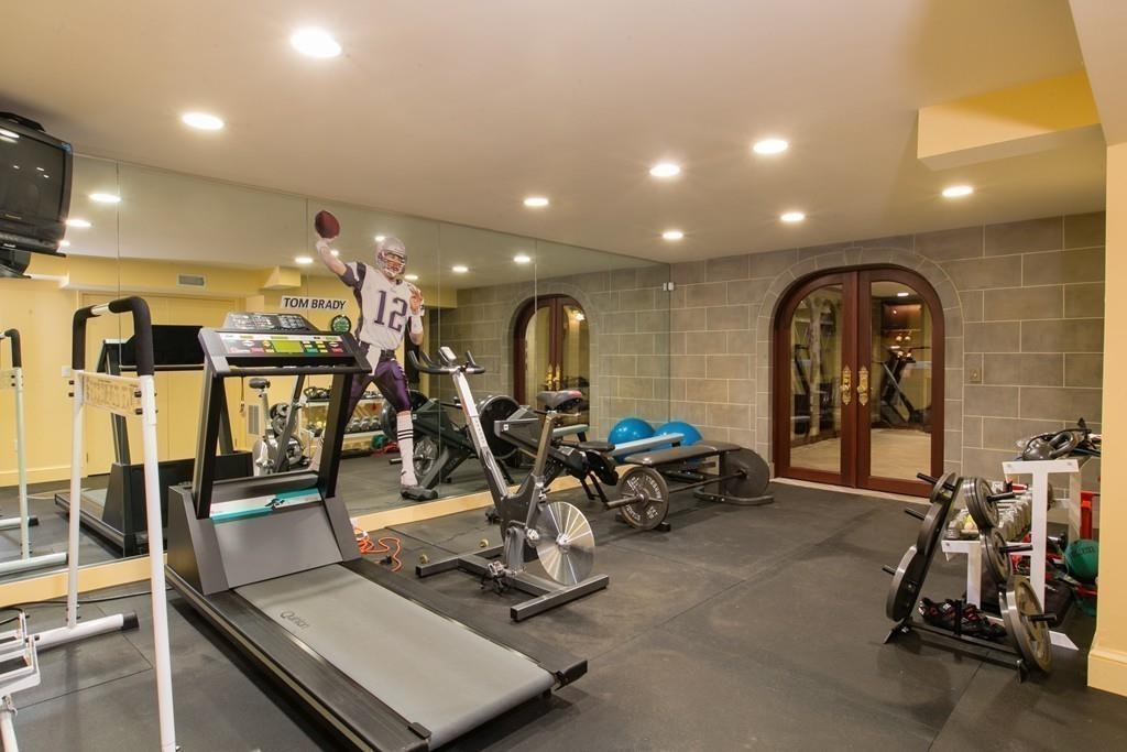 4 Garland Road Lincoln, MA 01773 - Photo 22 of 31 a view of a room with gym equipment