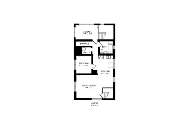 a picture of a bench in a room