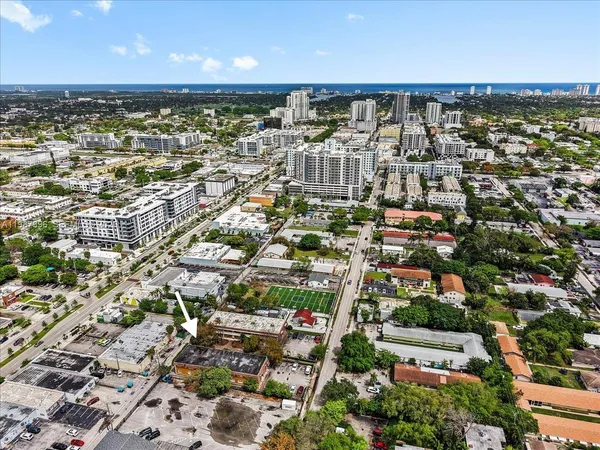 an aerial view of multiple house