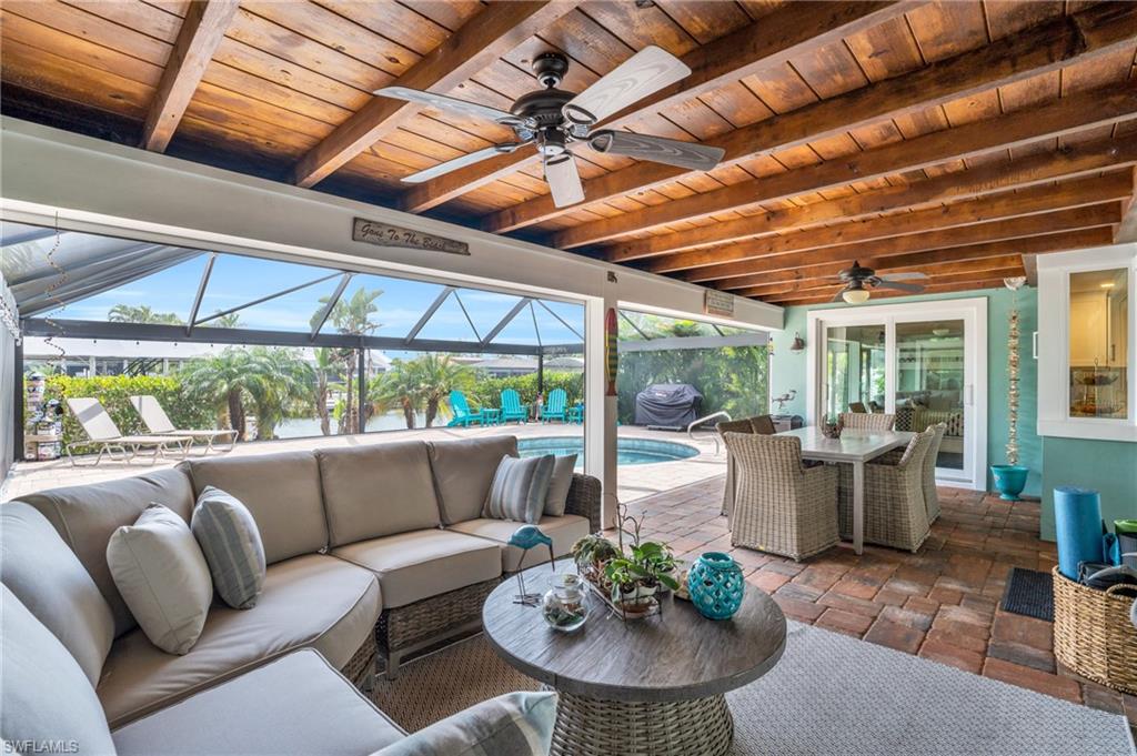 Island life living, Great size covered lanai, custom pool and Gulf access canal!