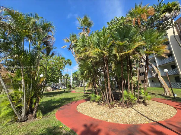 a view of a backyard