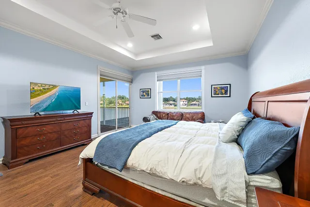 an aerial view of a houses with outdoor space