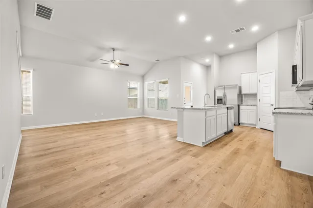 a view of a room with racks