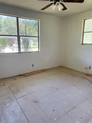 an empty room with a window