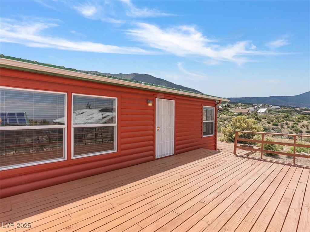 70 West Bonanza Road Las Vegas, NV 89124 - Photo 8 of 71 Wooden terrace featuring a mountain view