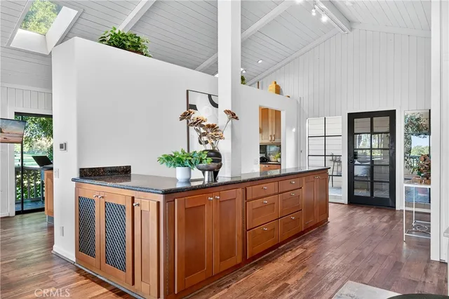 a view of balcony with furniture