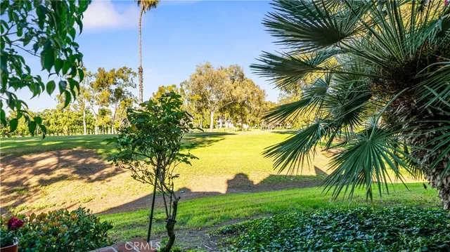 a view of outdoor space with seating area