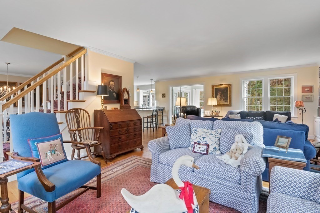 100 Round Cove Road Chatham, MA 02633 - Photo 4 of 38 a living room with furniture and a dining table