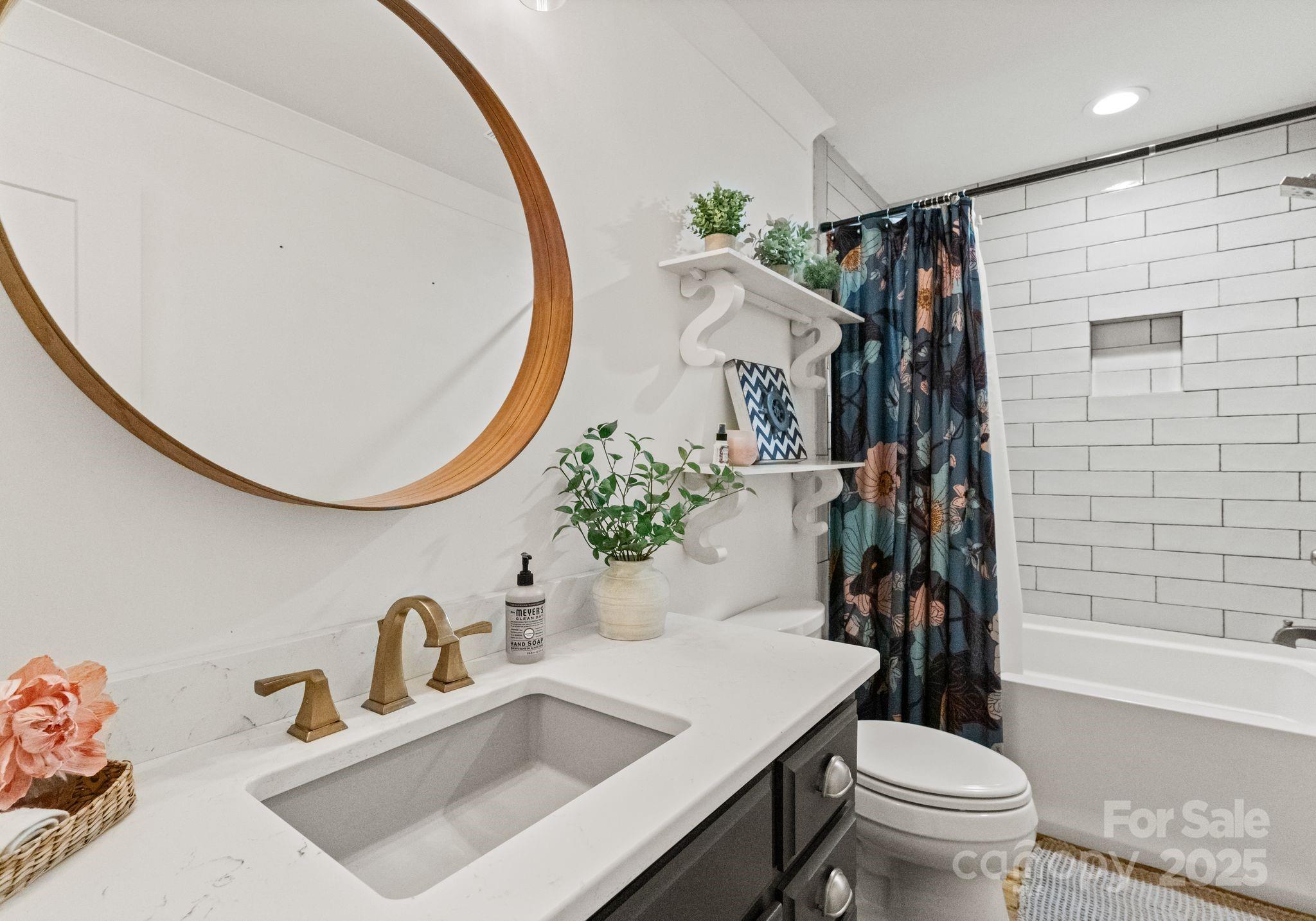 2550 Green Point Court Denver, NC 28037 - Photo 23 of 42 a bathroom with a sink a toilet and a mirror