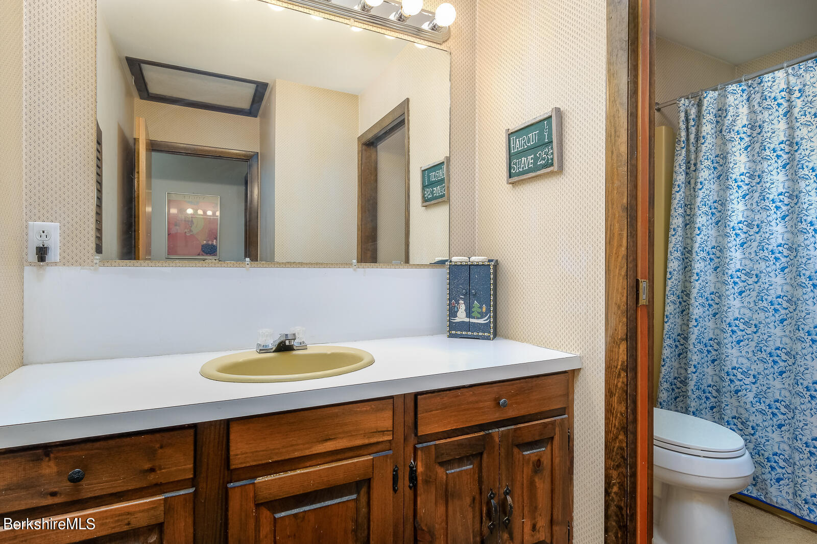 3023 Hancock Road Hancock, MA 01267 - Photo 19 of 23 a bathroom with a sink a toilet and a mirror