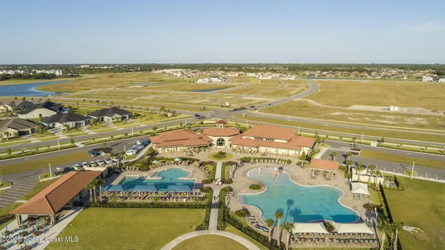 an aerial view of a city