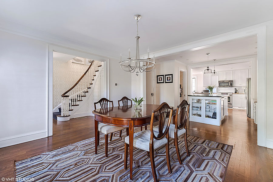 480 Sheridan Road Winnetka, IL 60093 - Photo 11 of 29 a dining room with furniture entryway and wooden floor