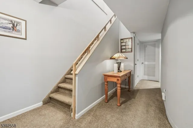 a view of entryway and workspace