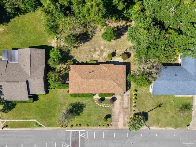 an aerial view of multiple house