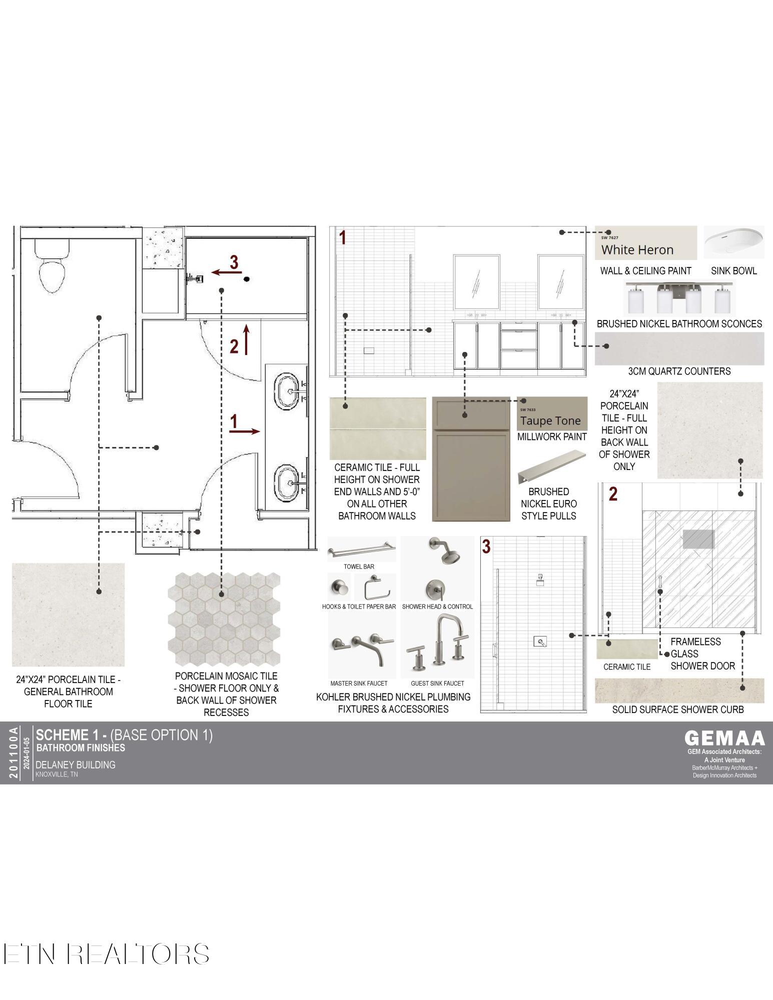 122 Stadium Way, Unit 710 Knoxville, TN 37915 - Photo 11 of 13 Condo Finish Scheme 1.Base Option 1_Page