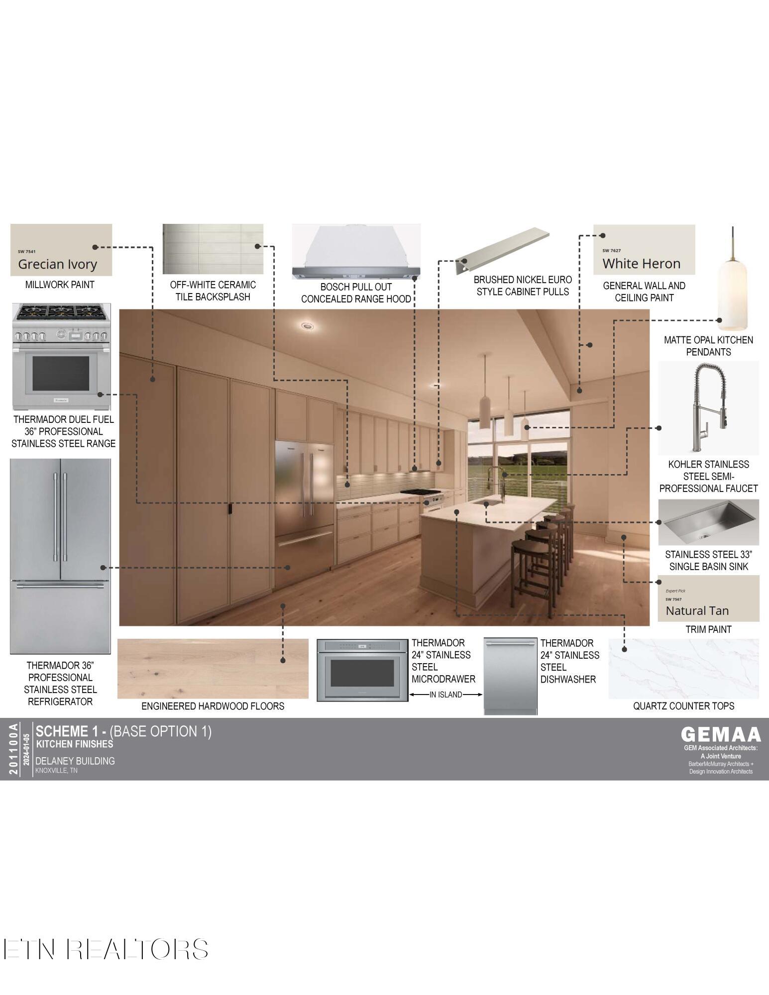 122 Stadium Way, Unit 710 Knoxville, TN 37915 - Photo 10 of 13 Condo Finish Scheme 1.Base Option 1_Page