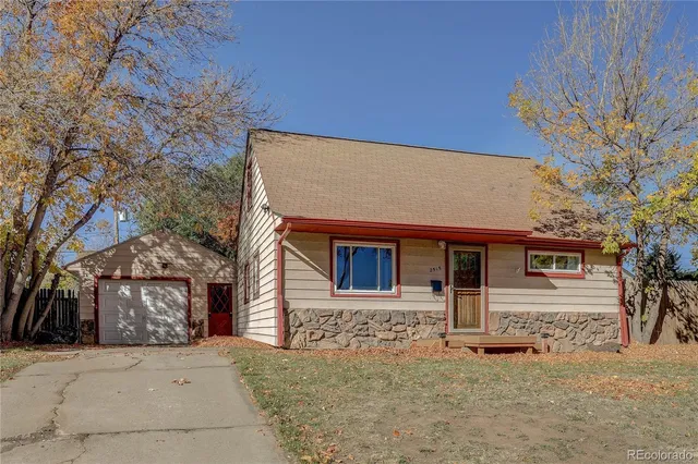 front view of a house with a street