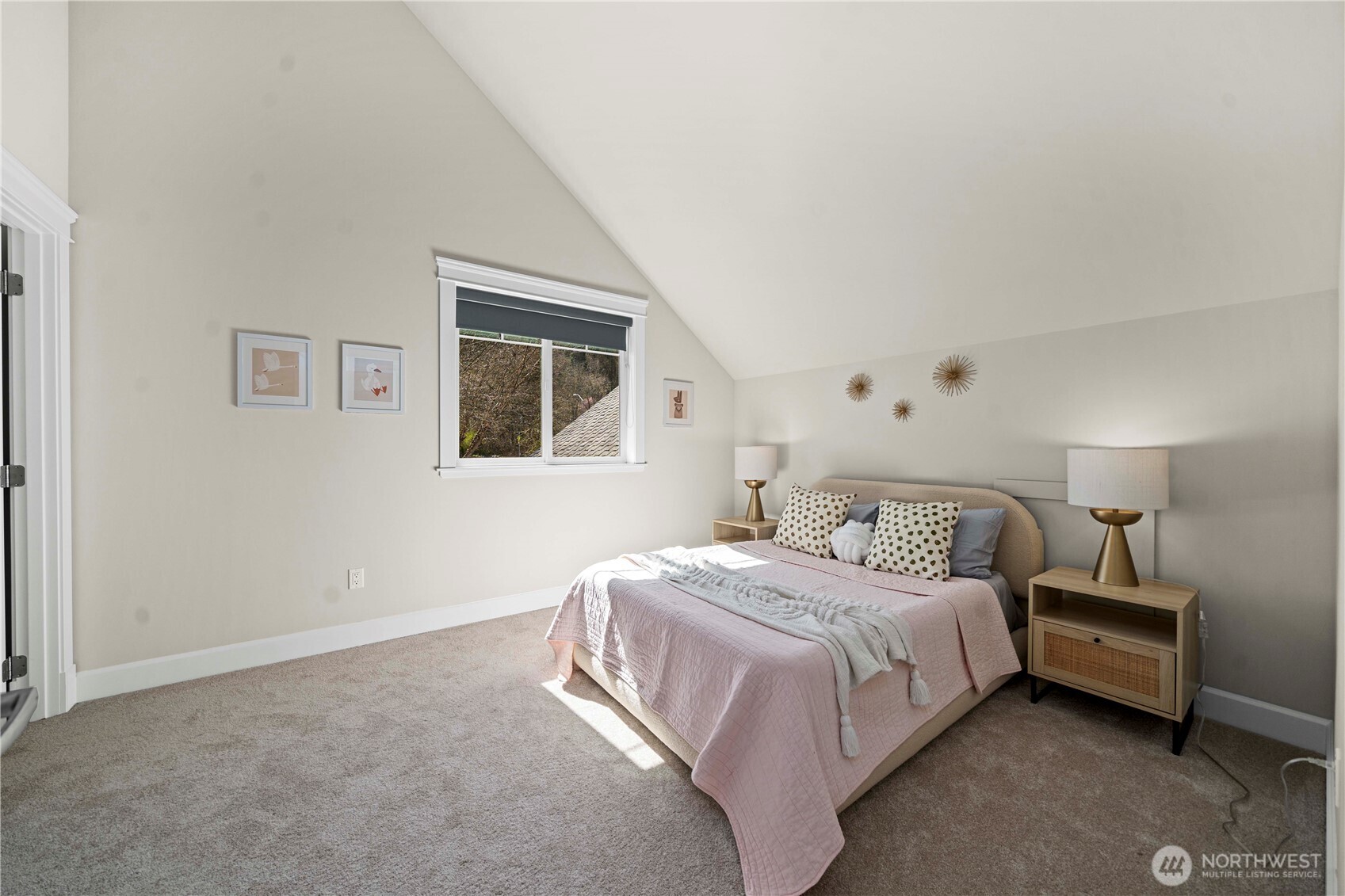 11028 East Riverside Drive Bothell, WA 98011 - Photo 22 of 40 a bedroom with a bed and a night stand