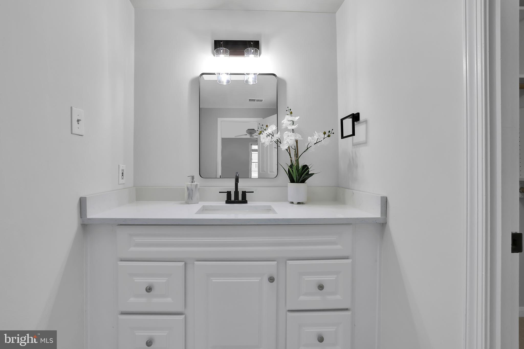 15101 Snowden Drive Silver Spring, MD 20905 - Photo 42 of 68 a bathroom with a sink and a mirror
