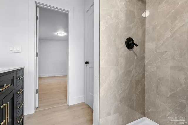 a view of a bathroom from a bathroom