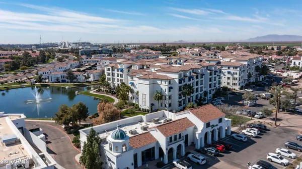 an aerial view of multiple house