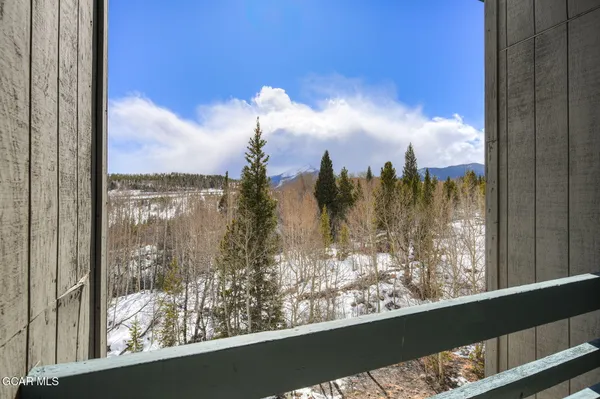 a view of a lake from a window