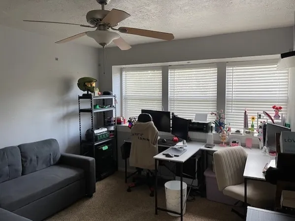 a work room with furniture