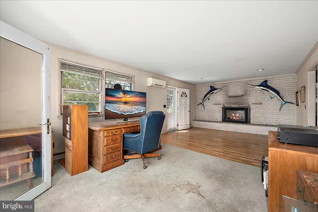 a room with furniture and a window