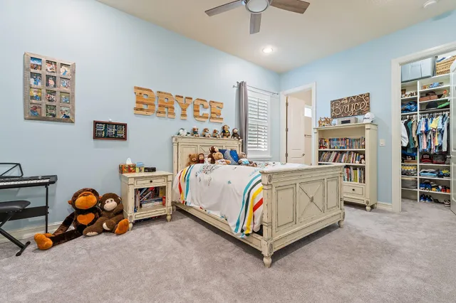 an aerial view of a houses with outdoor space