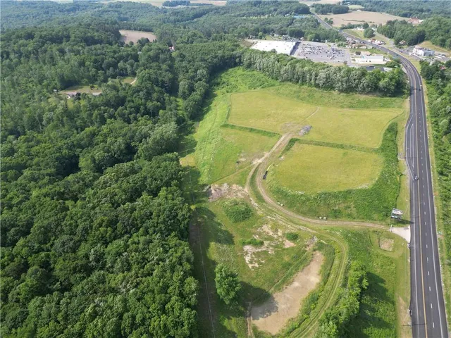 an aerial view of swimming pool