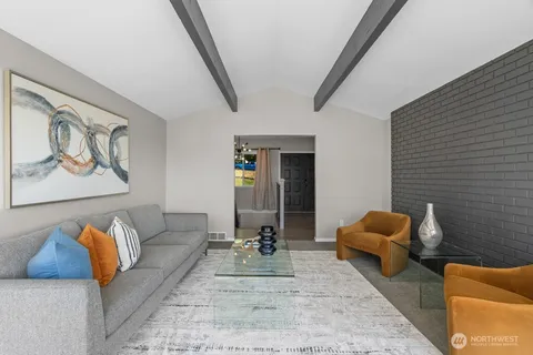 a view of a livingroom with furniture and couch