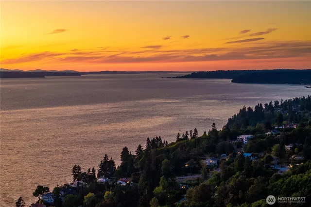 a view of an ocean and beach