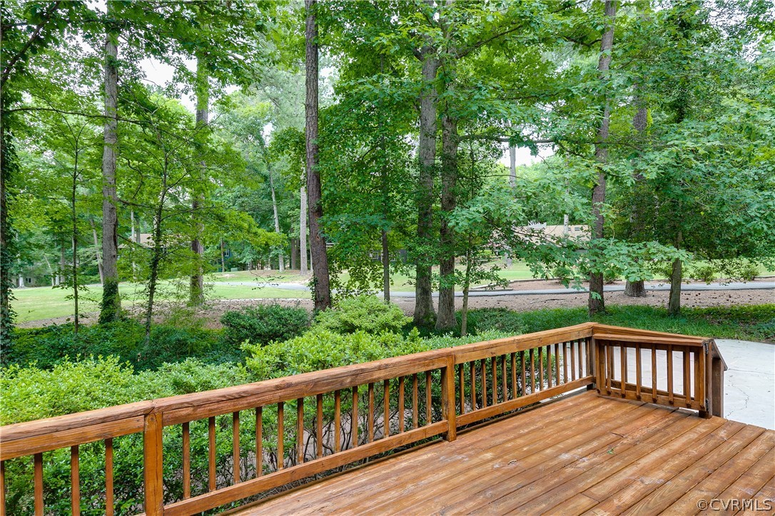 13602 Winterberry Ridge Midlothian, VA 23112 - Photo 44 of 47 a view of balcony with deck and trees