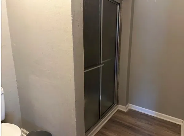 a bathroom with a toilet