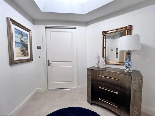 a room with a walk in closet