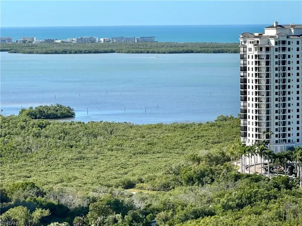 a view of a city and an ocean view