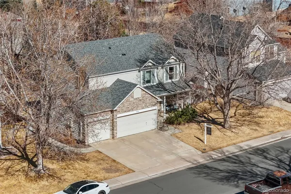 an aerial view of multiple house