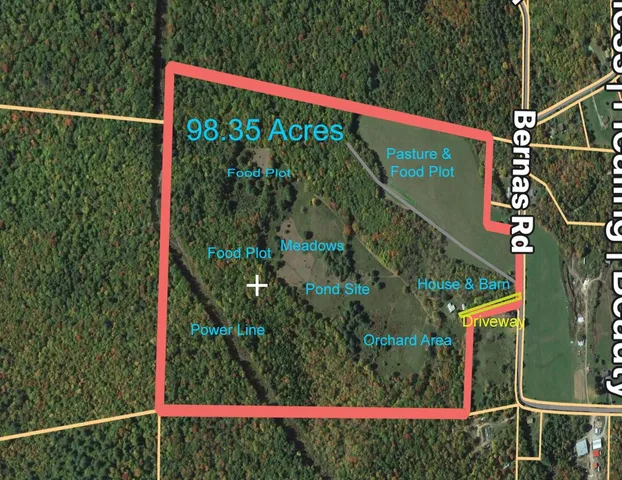 a view of a yard with a street sign