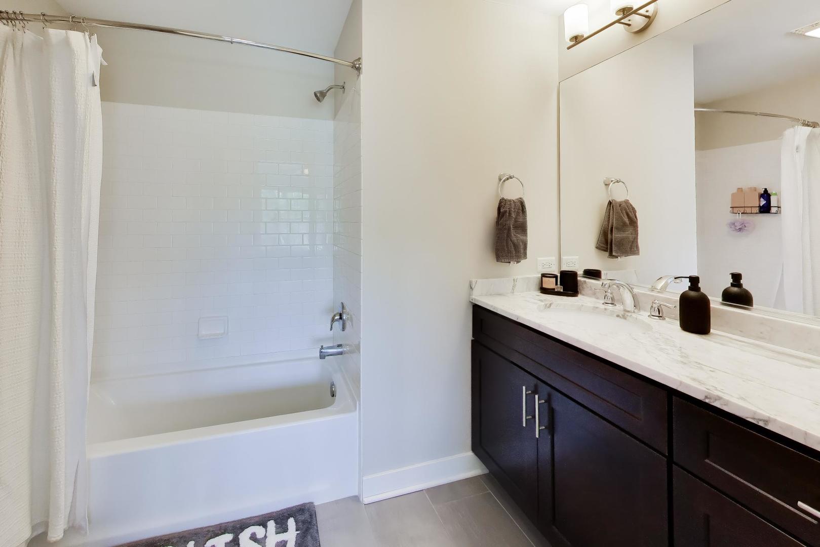 1623 Church Street Evanston, IL 60201 - Photo 22 of 29 a bathroom with a tub sink and mirror