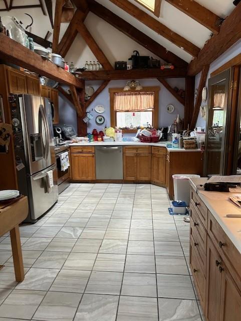 402 Tomahawk Trail Mercer, PA 16137 - Photo 8 of 26 a kitchen with stainless steel appliances granite countertop a stove a sink dishwasher and granite countertops with a flat screen tv