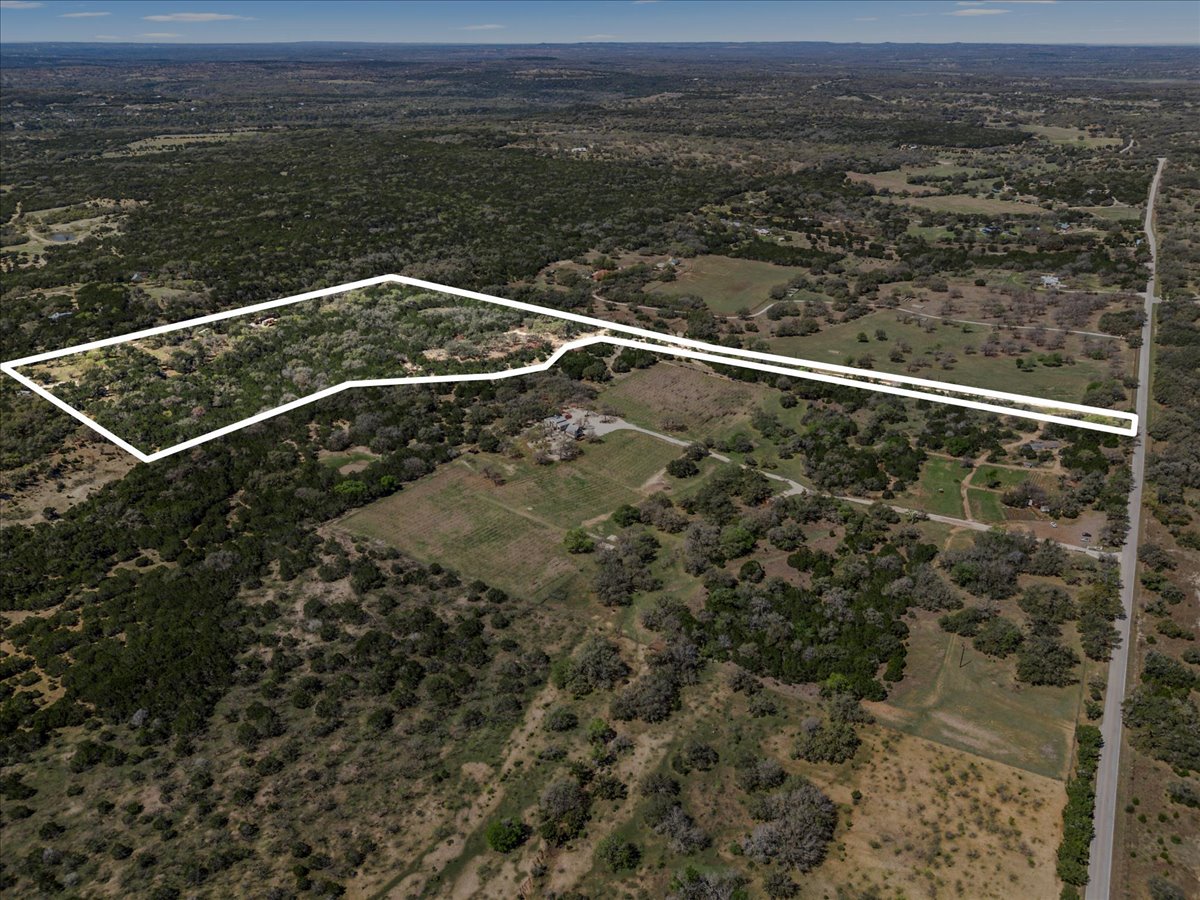 25723 Hamilton Pool Road Round Mountain, TX 78663 - Photo 28 of 32 View of property location with property parcel outlined and rural landscape