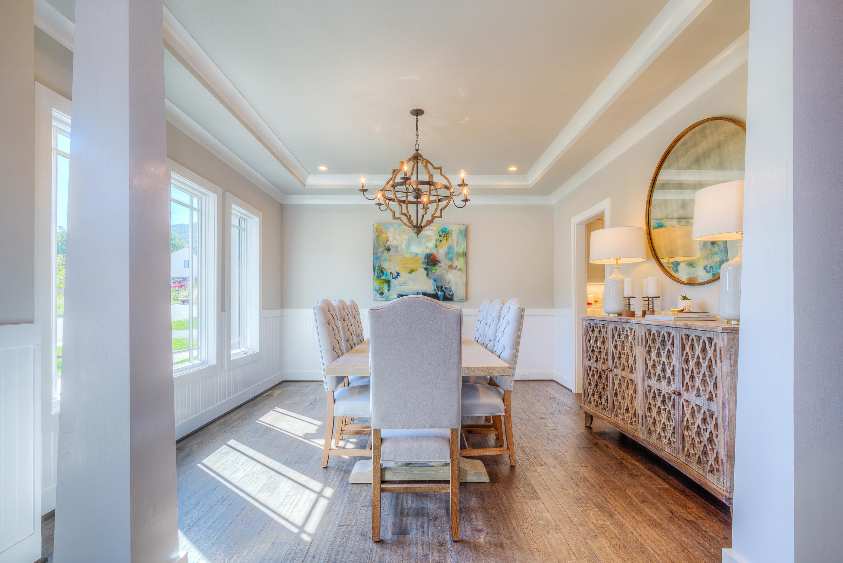 6910 Fairway Ridge Road Salem, VA 24153 - Photo 9 of 46 a view of a dining room with furniture window and wooden floor