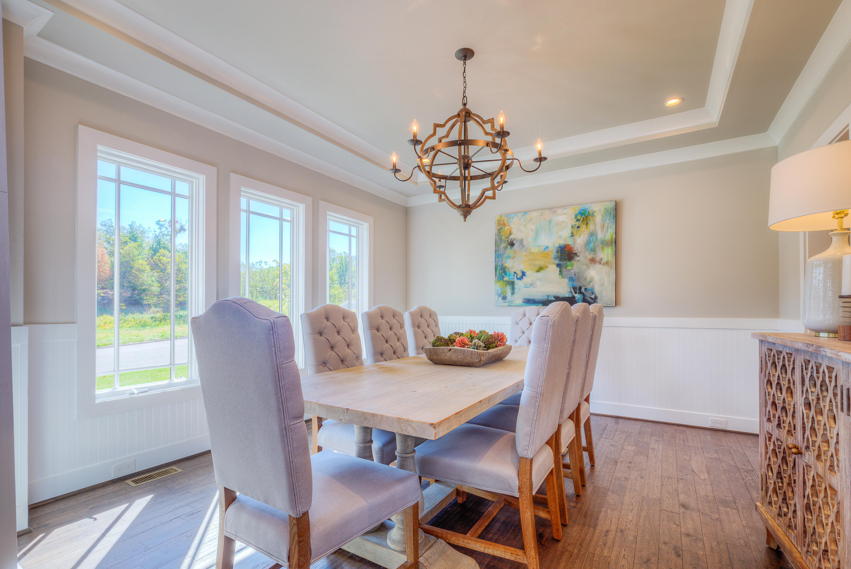 6910 Fairway Ridge Road Salem, VA 24153 - Photo 10 of 46 a view of a dining room with furniture wooden floor and chandelier