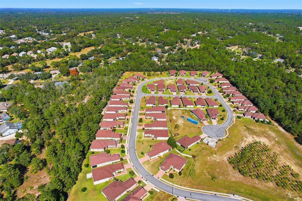 5470 West Hunter Run Lane Homosassa, FL 34446 - Photo 44 of 46 an aerial view of residential houses with outdoor space