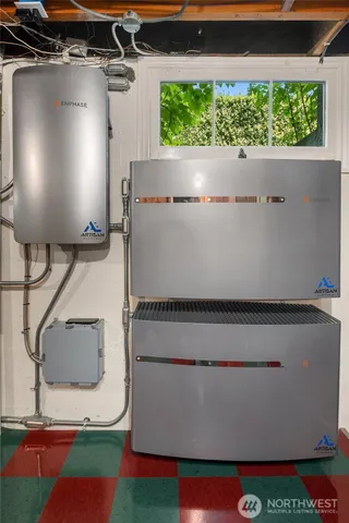 an aerial view of residential house with an outdoor space