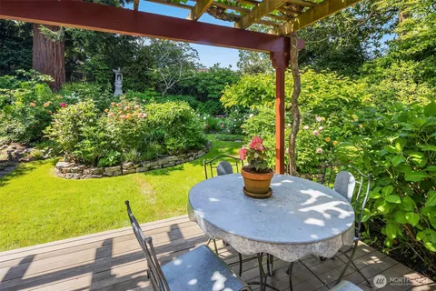 a view of an outdoor seating area