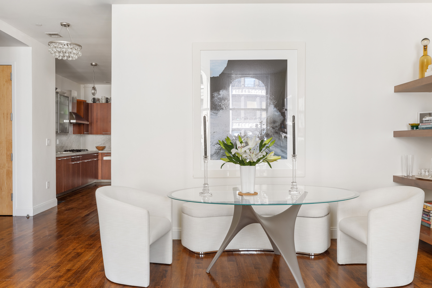 42 East 20th Street, Unit 7A Manhattan, NY 10003 - Photo 5 of 13 a dining room with furniture and wooden floor