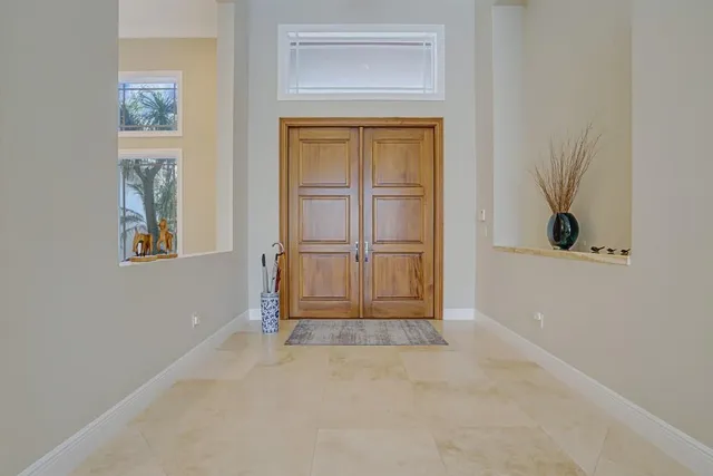 an empty room with window